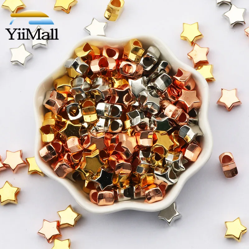 10 мм цвета розового золота серебра акриловое волокно с бисерной звездой большие