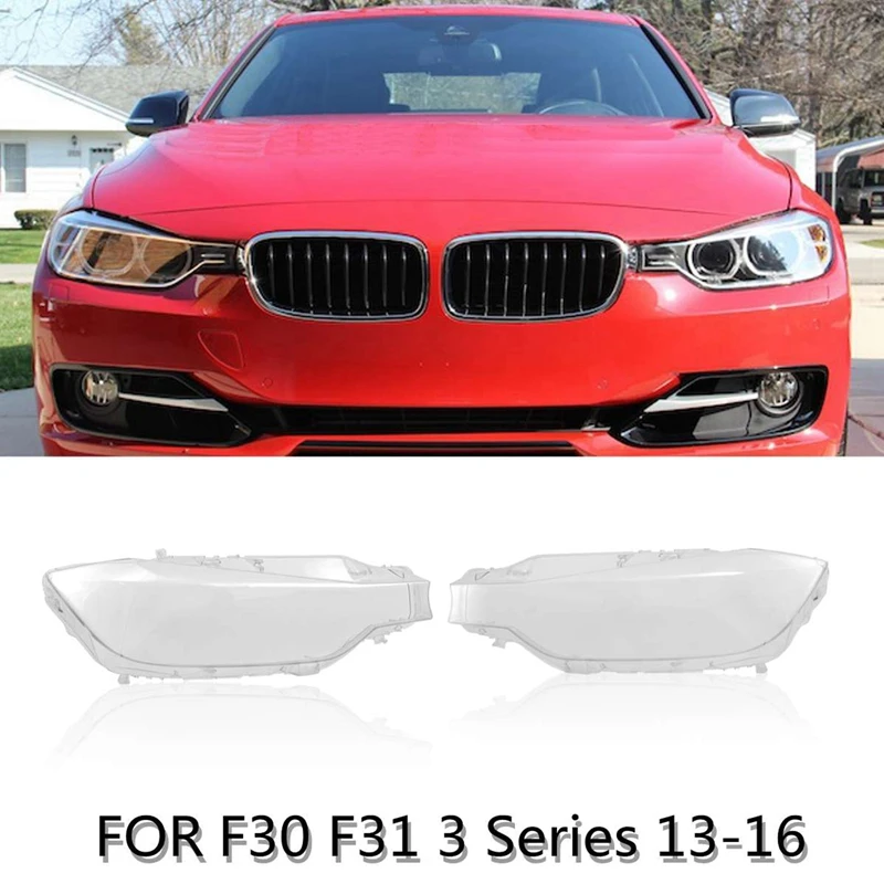 2x Автомобильная фара стеклянная крышка объектива для BMW F30 F31 3 серии 2013 2014 2015 2016