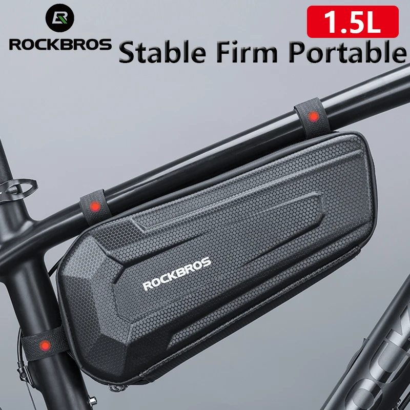 

ROCKBROS Bicycle Hard Shell Top Tube Bag Waterproof Material Portable Cell Phone Storage Bag MTB Cycling Road Bike Accessories