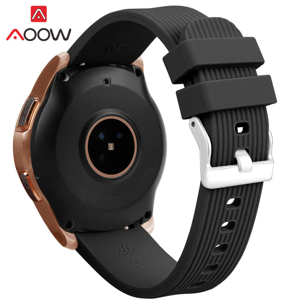 20 мм силиконовый спортивный ремешок для samsung Galaxy Watch Active 42 мм gear S2 Huami Amazfit bip с застежкой из розового золота для мужчин и женщин браслет