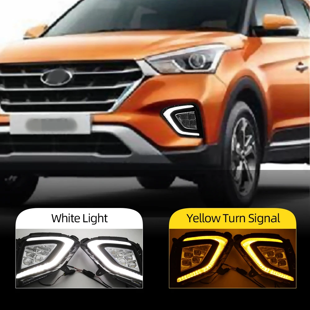 Автомобильная проблесковая 1 пара DRL для Hyundai Creta IX25 2017 2018 2019 2020 Светодиодный