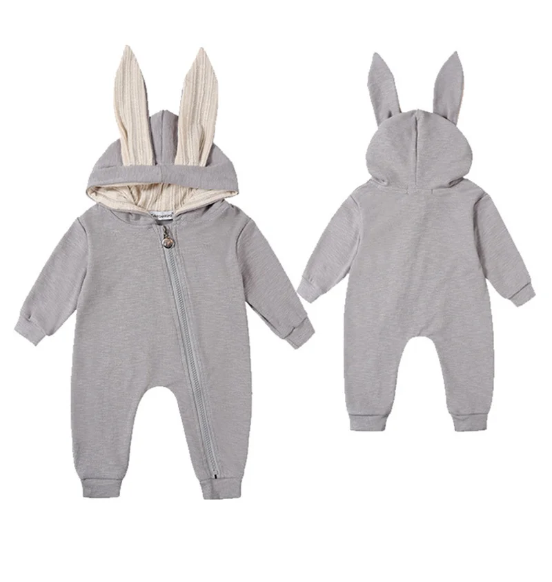 Детский комбинезон с капюшоном хлопковый в стиле кролика демисезонный 2020|baby