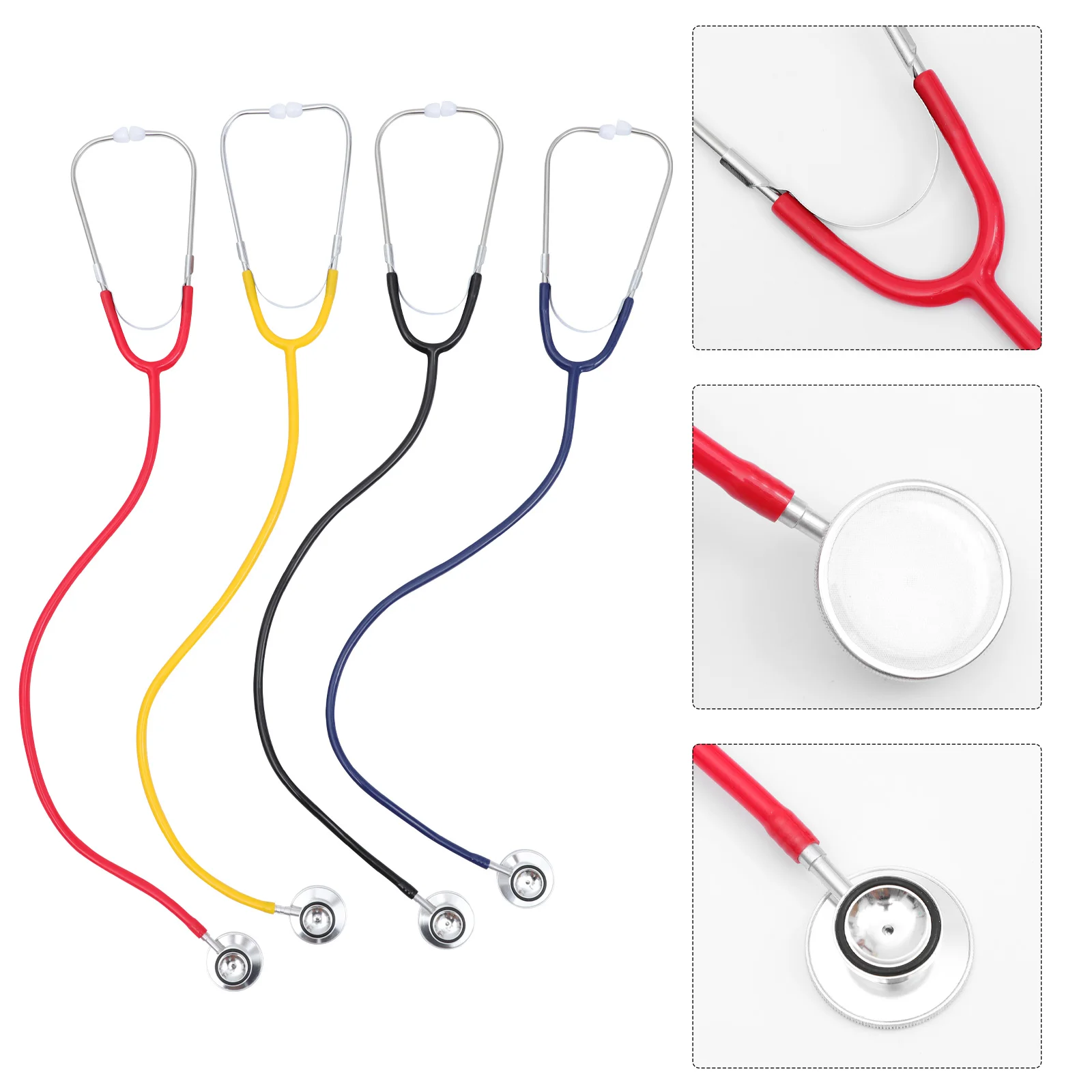 

1 Set 4pcs Durable Double Sided Stethoscope Portable Auscultation Device