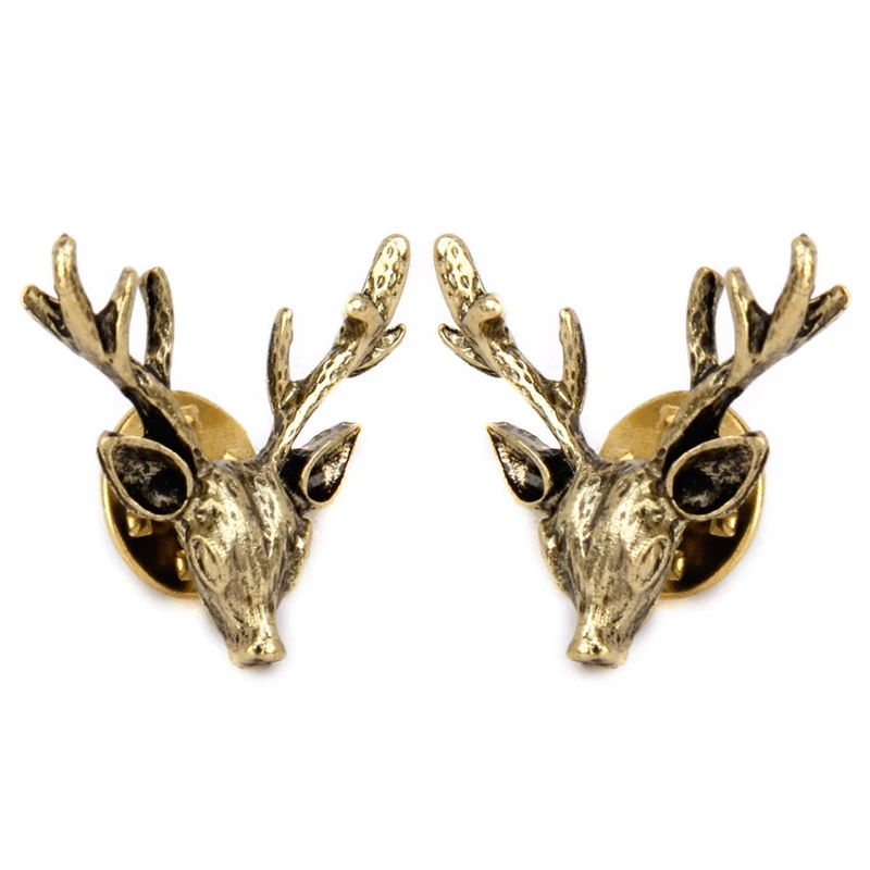 Горячая-1 пара антикварных бронзовых сплавов рубашки воротник зажимы советы