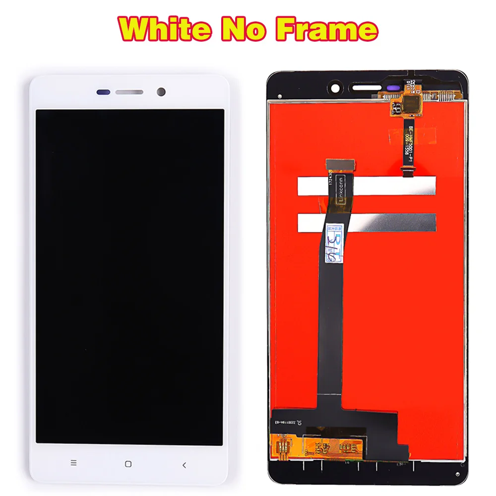 White Without Frame 5,0 дюймов ЖК-дисплей для Xiaomi Redmi 3 1280*720 кодирующий преобразователь сенсорного экрана в сборе рамка для Xiaomi Redmi 3S ЖК-экран - Цвет: White Without Frame