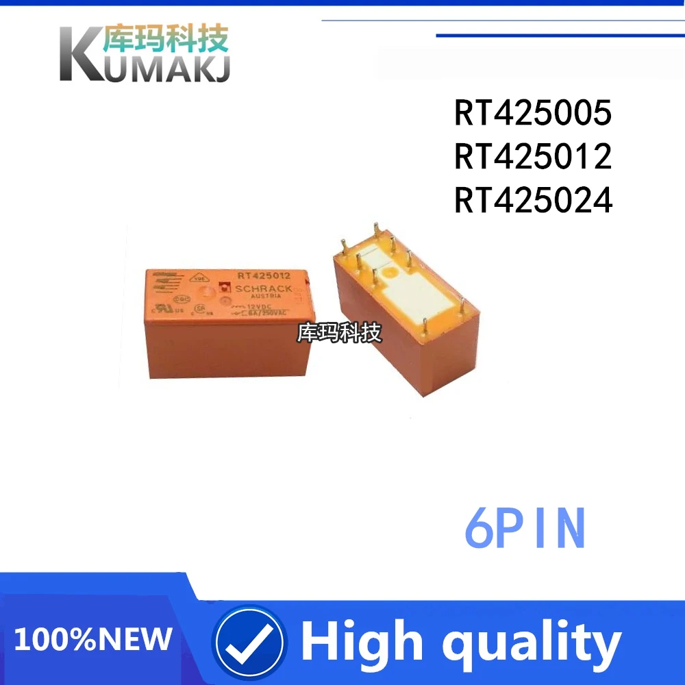 1 шт. 100% оригинал Новый реле RT425005 5V RT425012 12V RT425024 24V 8A 8PIN | Электронные компоненты и
