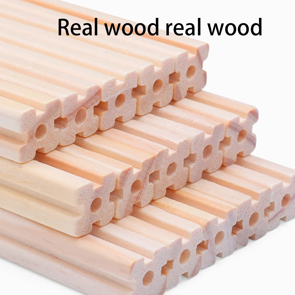 

128/268Pcs DIY Wooden Castle Building Blocks Puzzle Education Kids Assembly Toy