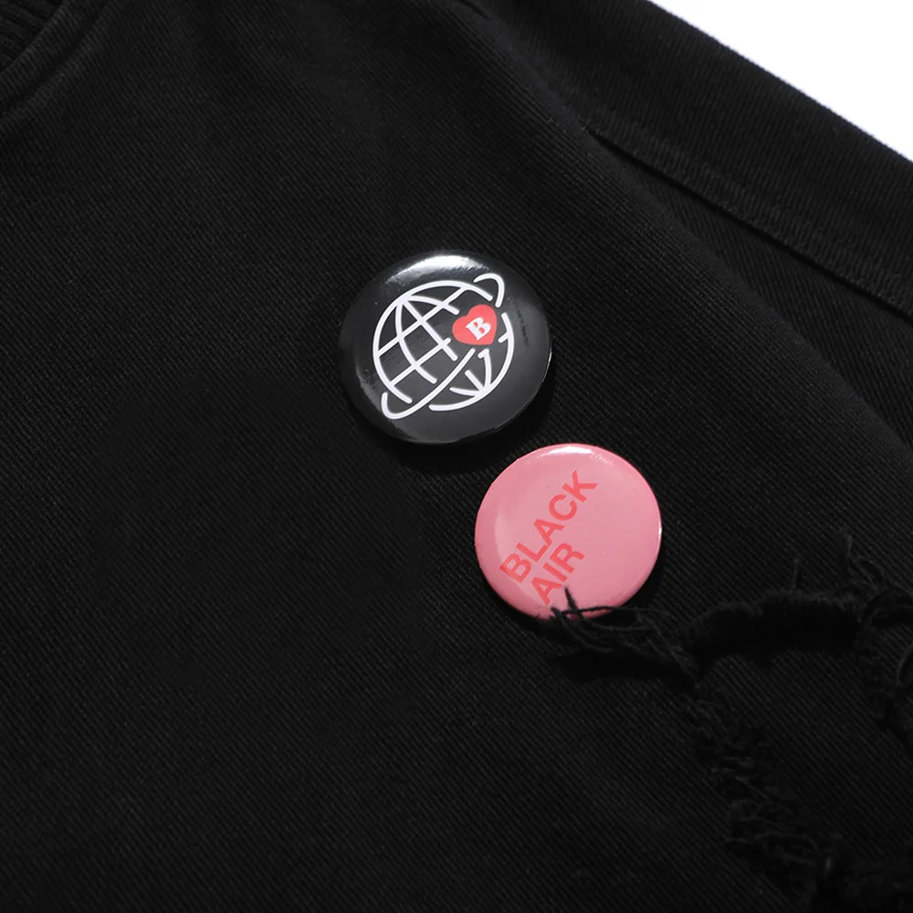 

Denim Jacket Tearing Distressed Cowboy Jackets Coats Zipper Oversized Retro High Street Hipster Streetwear Springdropshipping