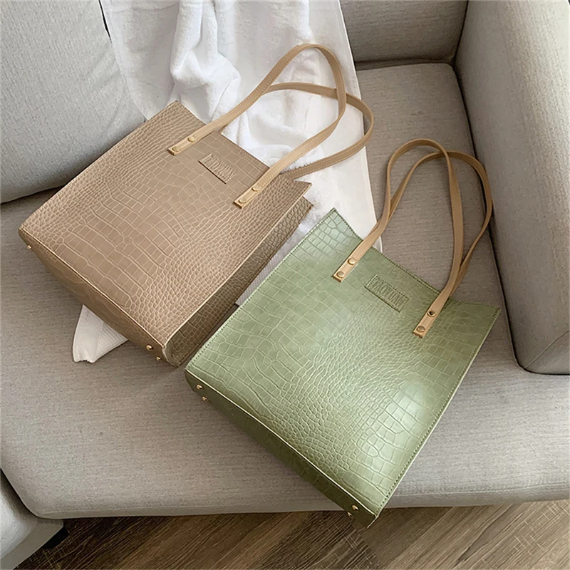 Женская сумка из крокодиловой кожи большая дизайнерская сумки-шопперы для