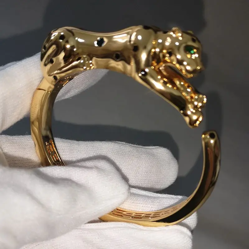 Браслет с леопардовым принтом в виде черных пятен Браслет-манжета пантеры для