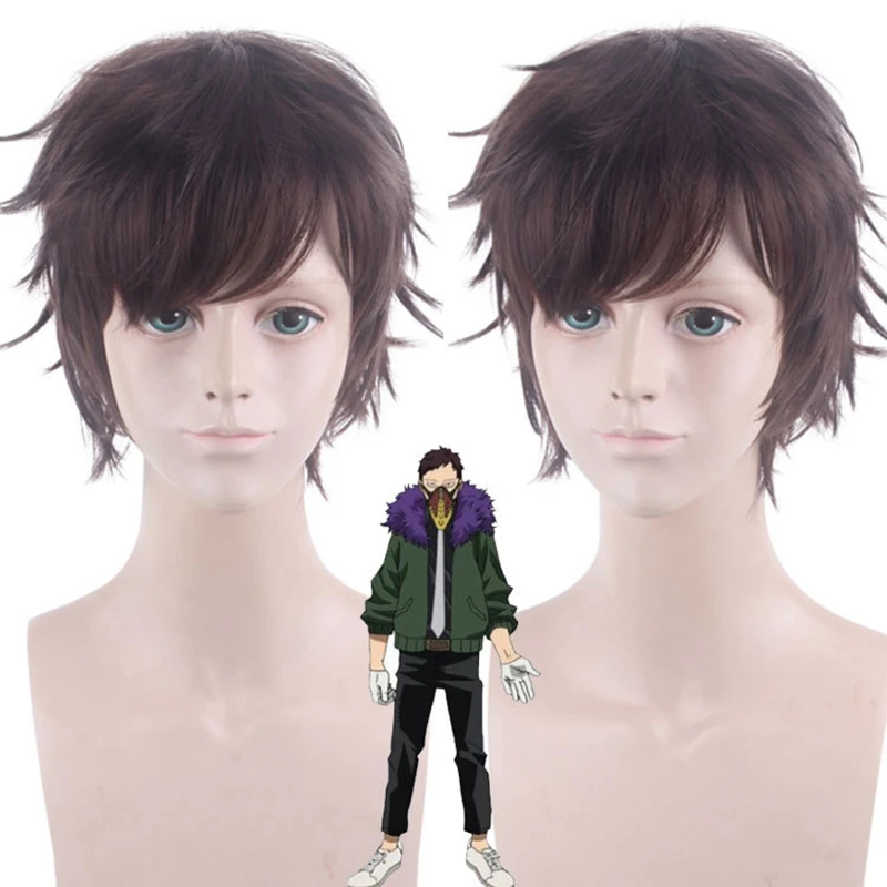 

My Hero Academia Chizaki Chizaki Wig Styled Short Brown Synthetic Heat-resistant fiberHair Cosplay Wig + Wig Cap