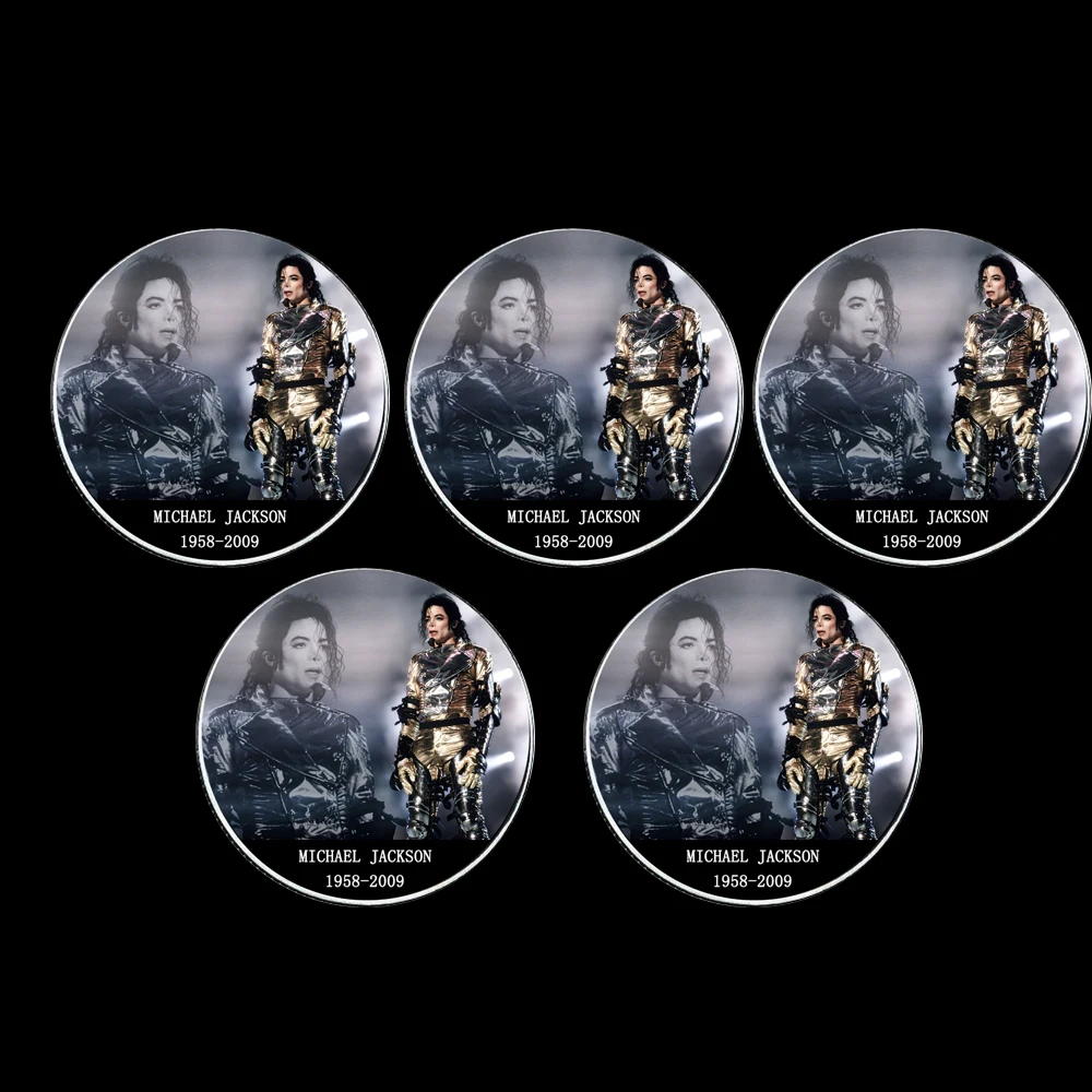5 шт. Продажа Серебряная Памятная монета в стиле Майкла Джексона художественные