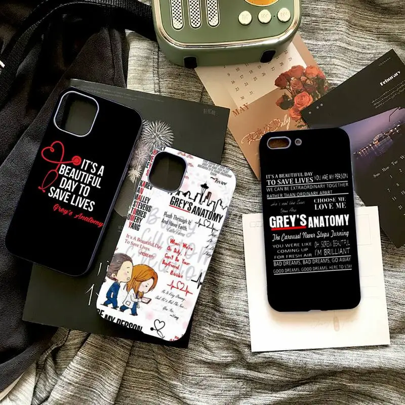 

Grey's Anatomy Quotes TV Series Phone Case Purple Candy Color for iPhone 11 12 mini pro XS MAX 8 7 6 6S Plus X SE 2020 XR
