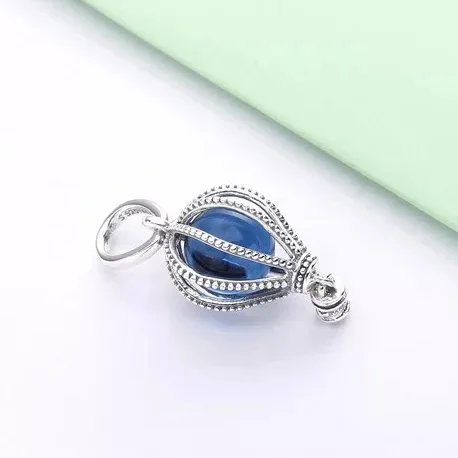 _ Серебряные металлические бусины синяя волна океанская фантазия подходит для