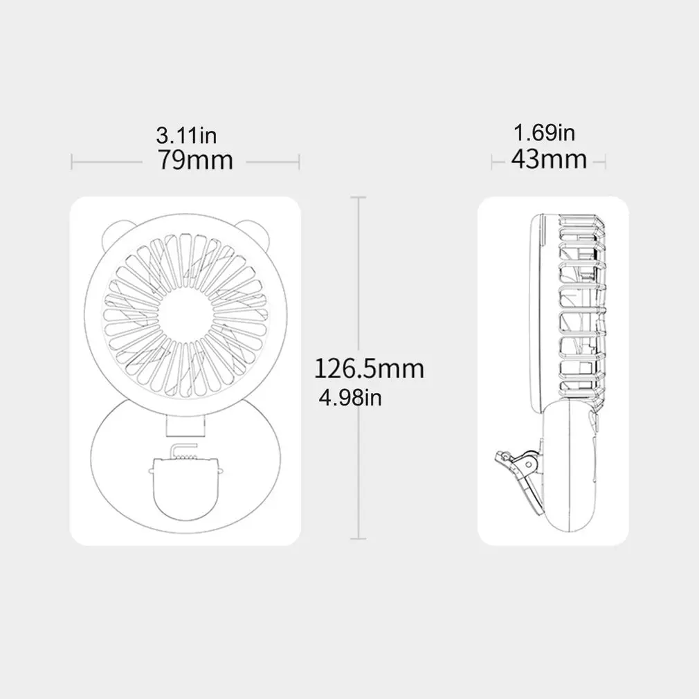 

Necklace Fan Mini Bladeless Handheld Fan Portable USB Rechargeable Personal Neck Fan Mobile Phone Lens Selfie Lamp Clip Fan