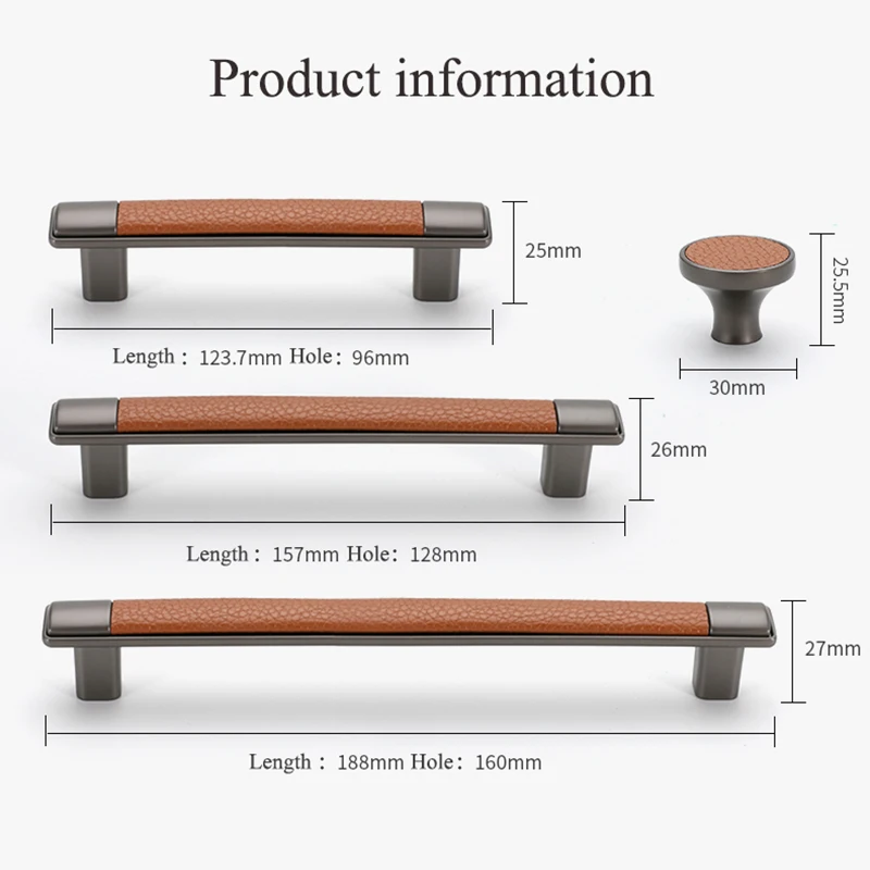 Простые ручки и из кожи цинкового сплава винтажные для шкафа/груди круглый