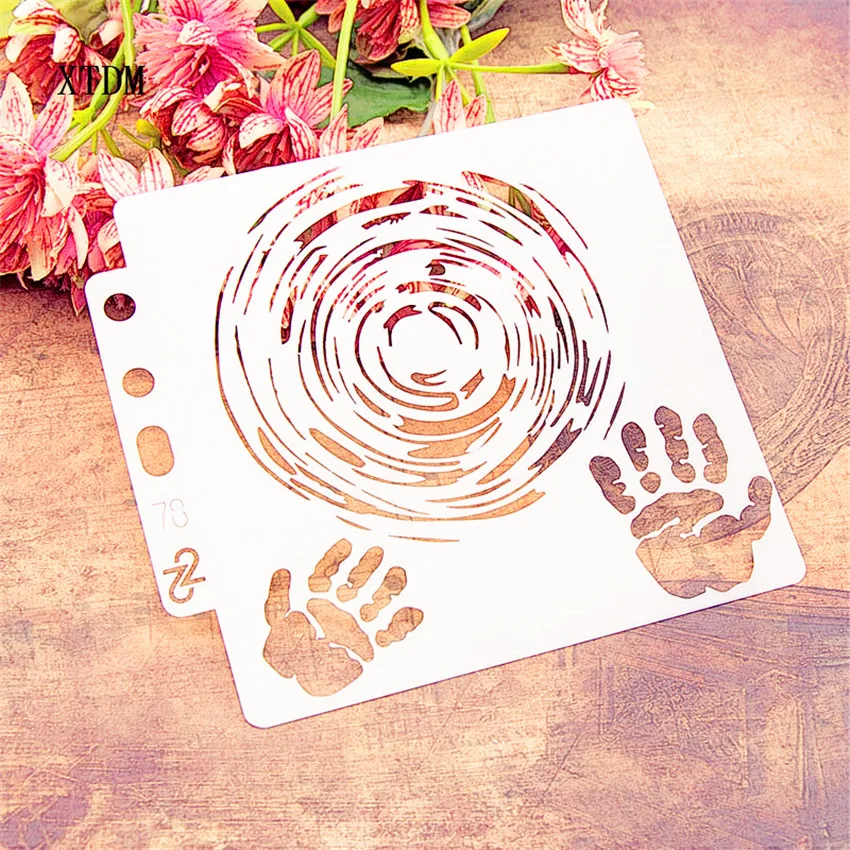 Палм пластиковые формы Щит DIY торт шаблоны для вырезания Полые Украшения печать