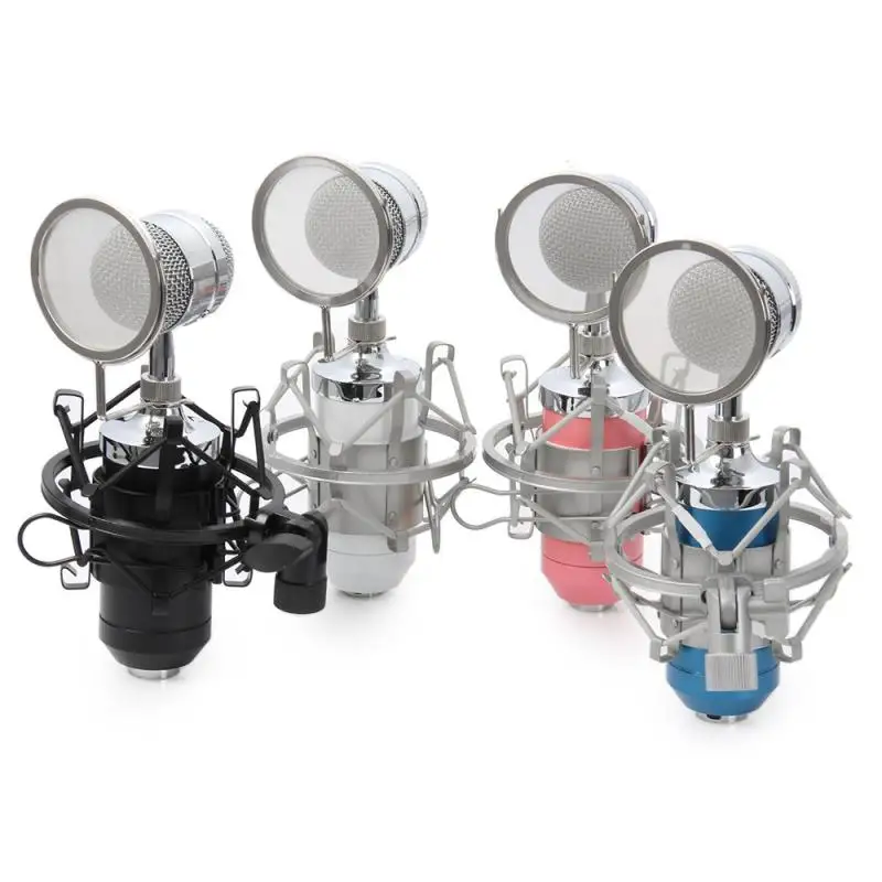 

New Professional BM-8000 Sound Studio Recording Condenser Microphone With 3.5mm Stereo Jack For Personal Audio Recording 5 Color