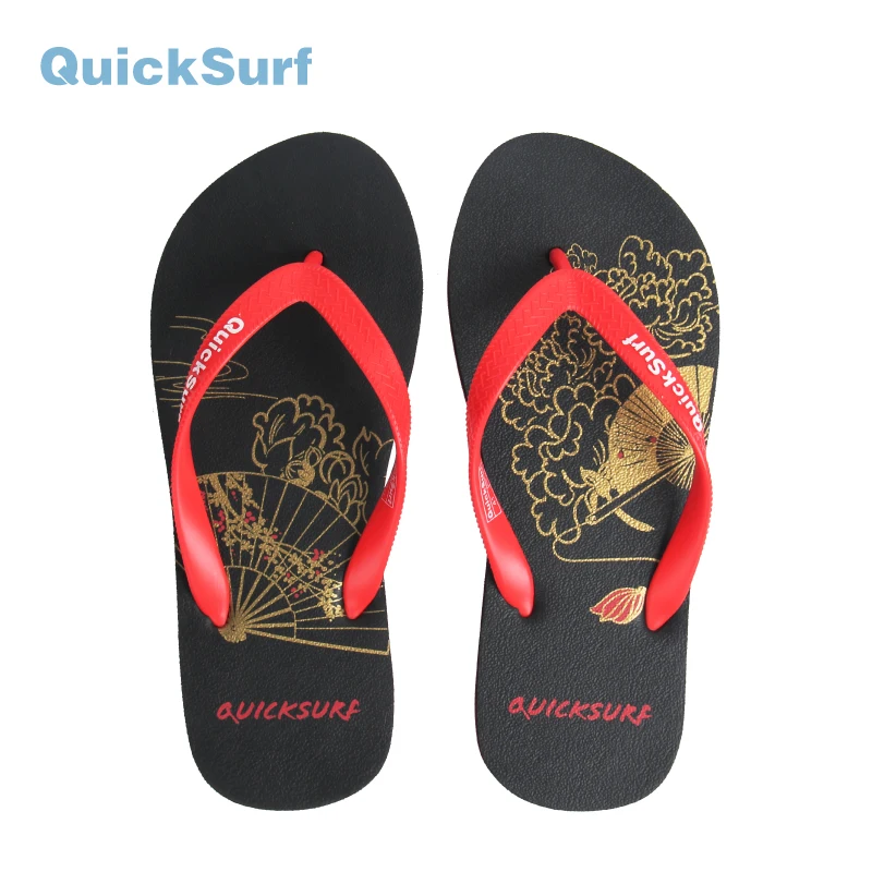 

Quicksurf Men Flip Flops Outdoor Slippers Breathable Sandals Flats Shoes мужские комнатные тапочки сланцы мужские pantufa