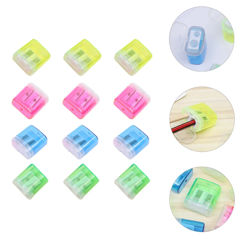 

12pcs Creative Hole Pencil Sharpener Student Stationery Sharpener