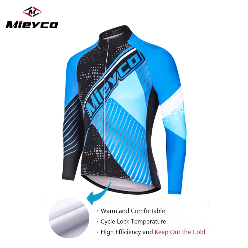 Зимние теплые флисовые вело-Джерси из 100% полиэстера со светоотражающим карманом