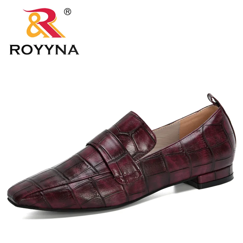

ROYYNA 2020 New Designers Comfort Square Toe Pumps Women Lower Heels Slip On Dress Shoes Casual Ladies Office Shoes Comfortable