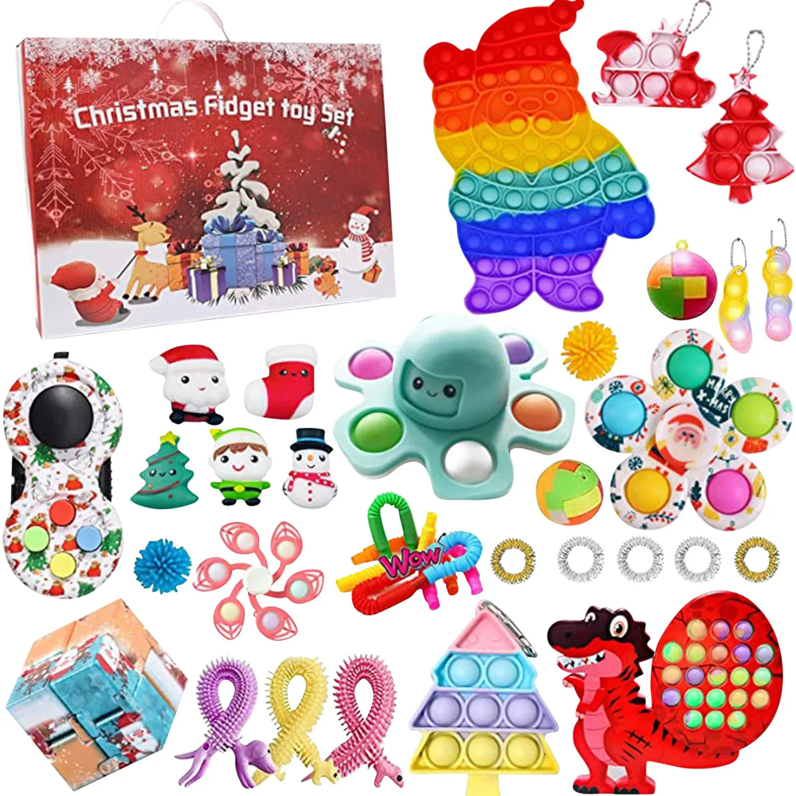 

24 days Christmas Fidget Toys Advent Calendar Pack Anti Stress Toys Kits Stress Relief Fidget Toy Christmas Blind Surprise Box