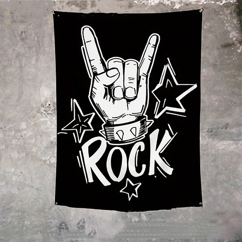 

Hip Hop Reggae Rock Music Posters Retro Rock Band Hanging Cloth Flag Banner Wall Art Flag Tapestry Canvas Painting Home Decor 2