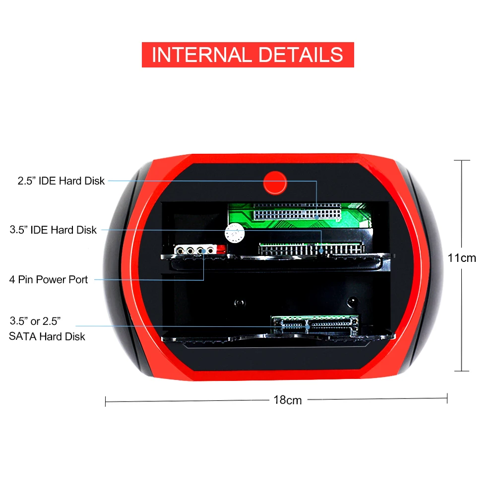 CHIPAL все в 1 HDD док-станция USB 2 0 5 &quot3 5" IDE SATA внешний Чехол Коробка Корпус жесткого
