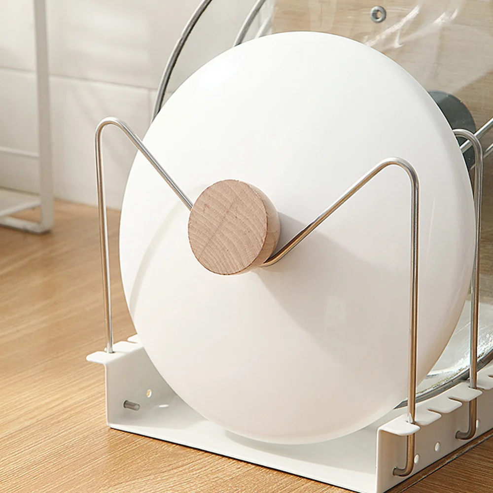 

Multipurpose Pot Lid Holder Cutting Board Storage Rack Draining Storage Shelf