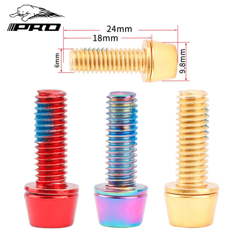 Велосипедный винт для руля из нержавеющей стали цветной M5 * 18 мм велосипедный m6x18