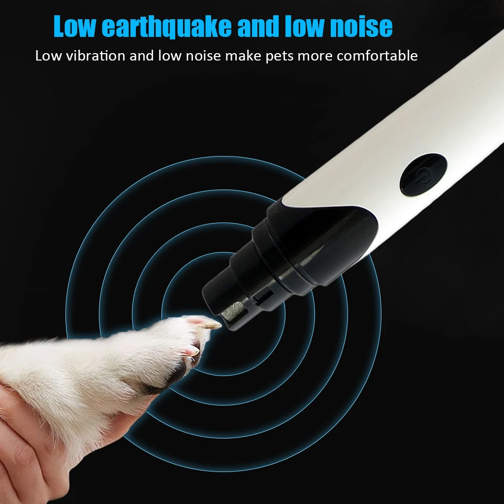 Электрическая машинка для стрижки когтей Перезаряжаемый USB триммер собак и