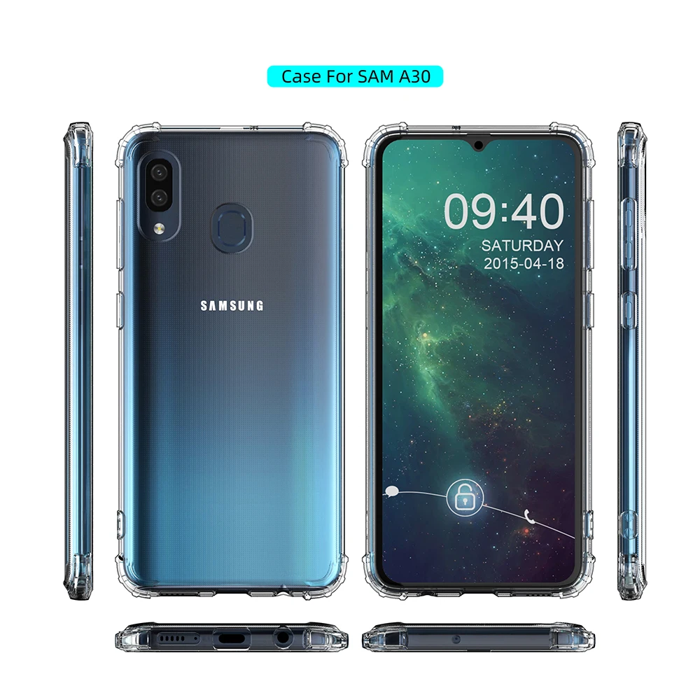 Силиконовый прозрачный чехол из ТПУ для Samsung Galaxy A60 A70 A50 A40 A30 A20 A10 A9Star A8Star A260 тонкий