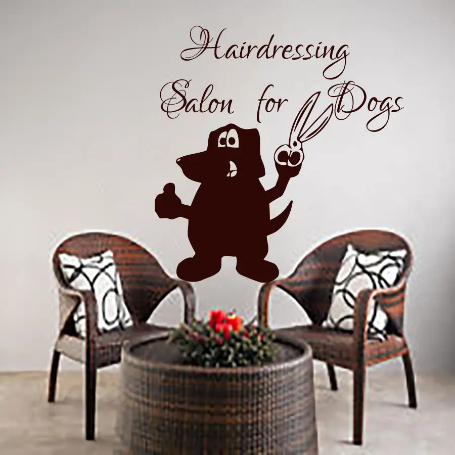 

Grooming Salon Vinyl Wall Decal Pet Salon Quote Hairdressing Salon For Dog Mural Wall Sticker Pet Shop