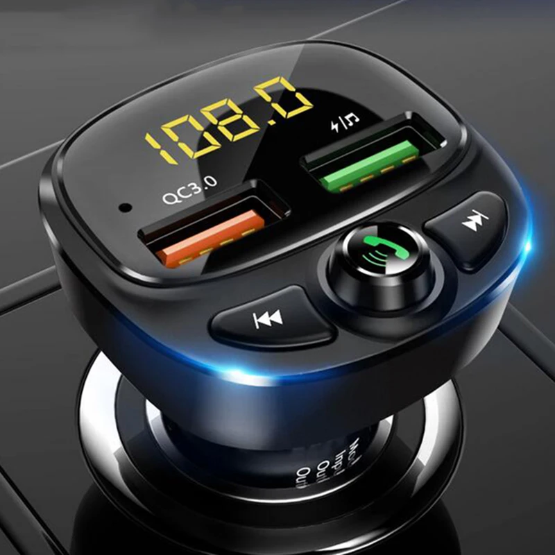 Автомобильный комплект для звонков по Bluetooth 5 0 беспроводной FM-передатчик