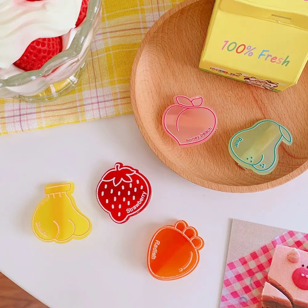 

Fashion Fruit Hair Clips Girls Strawberry Pear Peach Banana Carrot Hairpins Cute Acrylic Barrettes Hair Accessories