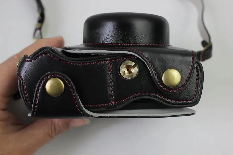 Новые роскошные из искусственной кожи Камера чехол сумка для цифровой камеры