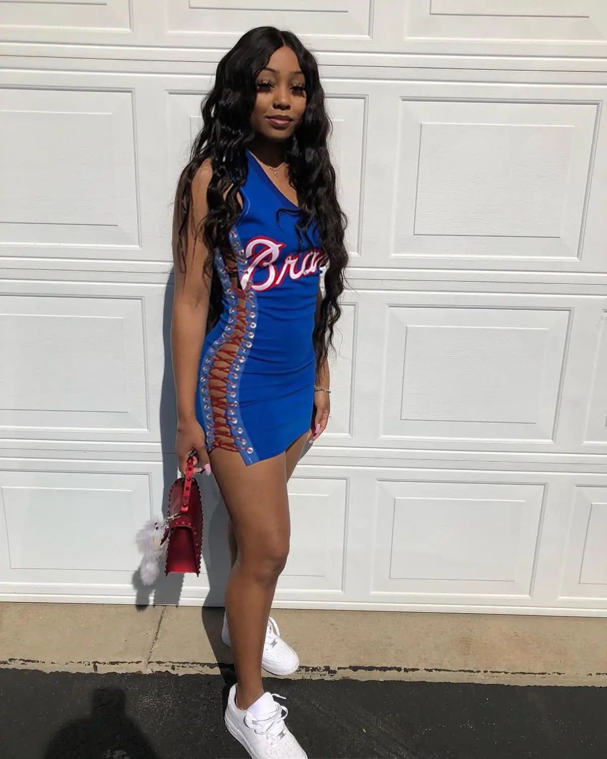 

2020 Letter Print Casual Women Dress Sleeveless O Neck Hollow Out Lace Up Empire Summer Streetwear Sheath Lady Mini Dress