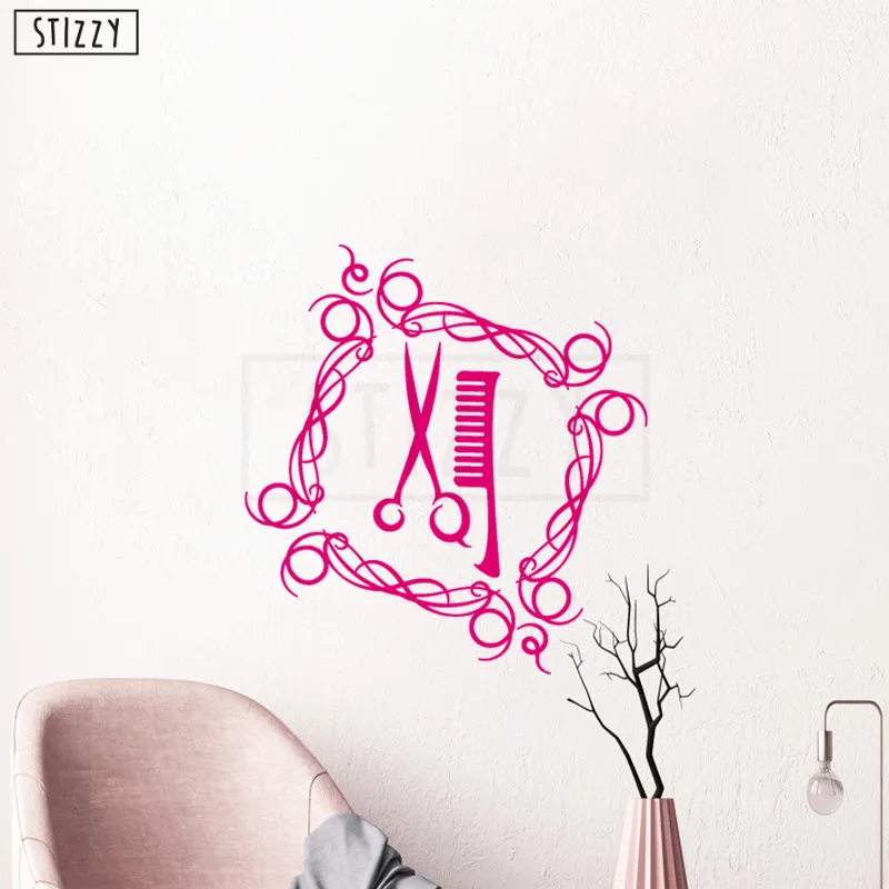 Настенная Наклейка stizzy для парикмахерских настенные наклейки стрижки волос