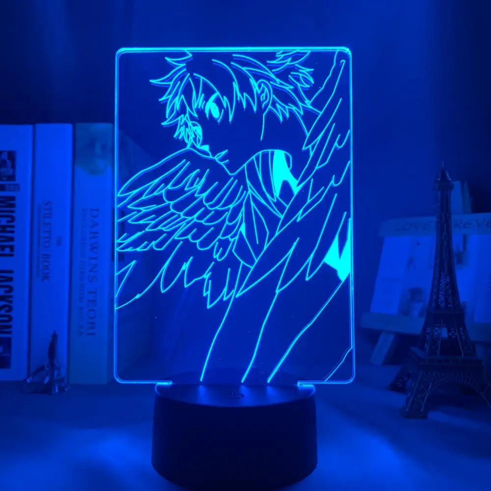 

Anime Haikyuu Acrylic Shoyo Hinata Figure Lamps for Kids Bedroom Decor Nightlight Cool Manga Gadget Child Table 3d Lamp Dropship