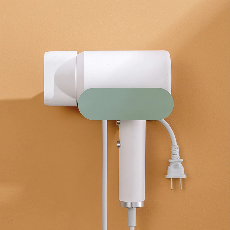 

Carbon Steel Hair Dryer Holder Blower Self Adhesive Bathroom Shelf With Wall Mounted Hairdryer Storage Rack Blower Organizer