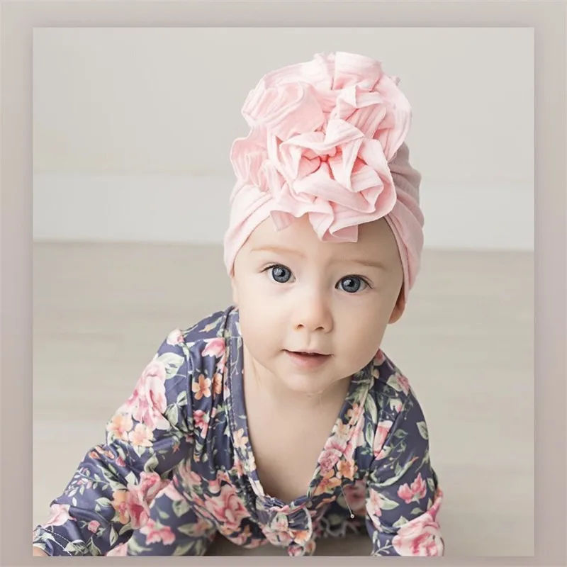 

Baby Spring Autumn Indian Cotton Flower Monochrome Striped Hat