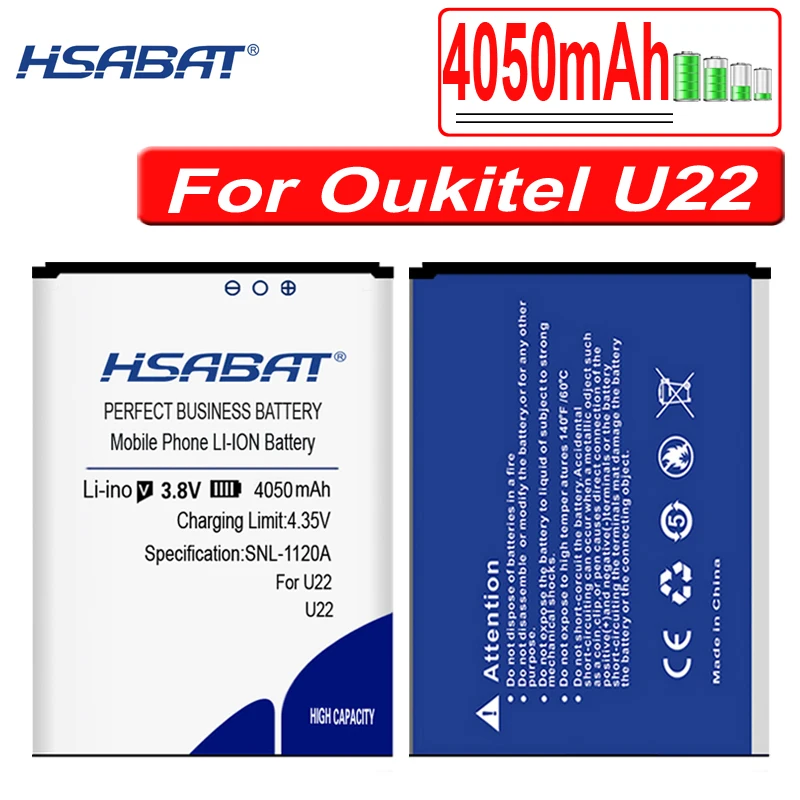 Аккумулятор HSABAT 4050 мАч для Oukitel U22 Bateria для Oukitel C3/C5 C5 Pro/C11 C11 Pro/U7 Plus/U7 Pro/C8