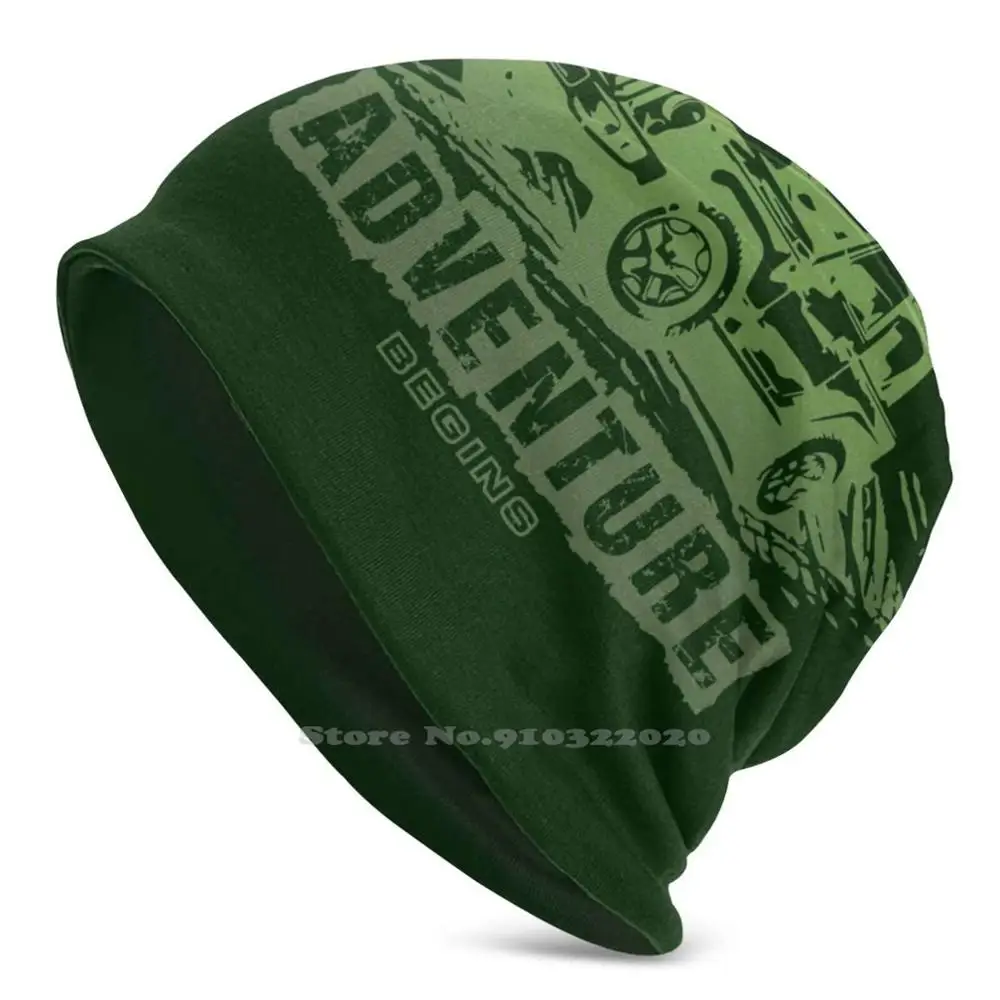 

- Adventure 4X4 Stretch Beanie 3D Diy Print Cap Adventure Explorer Off Road Offroad Lover Truck Cherokee Rubicon Four Wheel 4X4