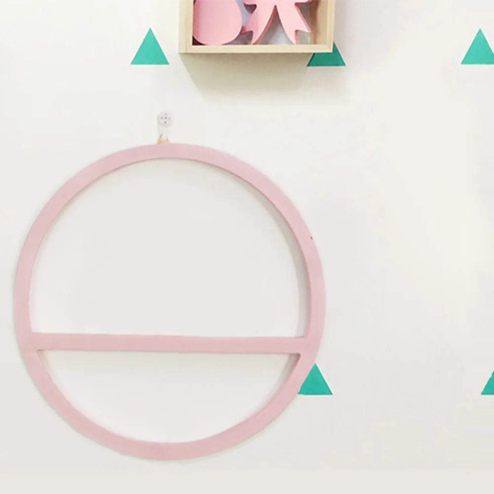 Офисная круглая полка аксессуары для дома и кухни деревянный плавающий Розовый