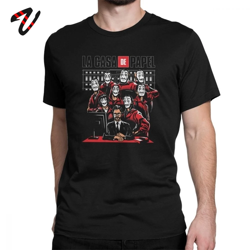 

Мужская футболка The Plan La Casa De Papel, крутая футболка, футболки с круглым воротником, одежда с принтом, Забавные футболки