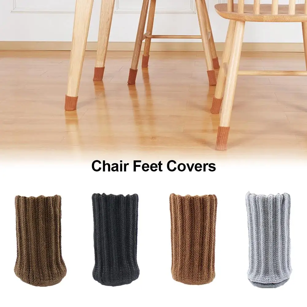 24 PCS Knitted Chair Leg Socks Furniture Non-slip Floor Protectors Feet Covers Moving Noise Reduction | Дом и сад