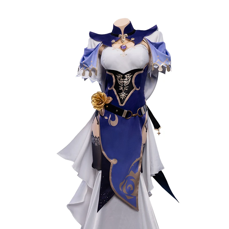 Аниме игра Genshin Impact Lisa Witch of Purple Rose Dress Uniqu Uniform Cosplay Костюм Хэллоуин для женщин