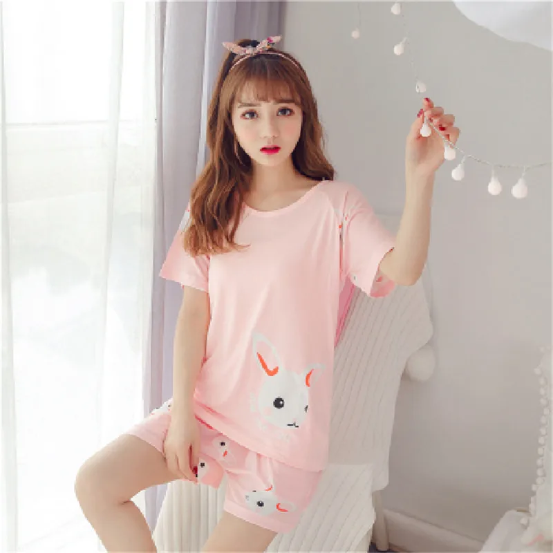 Женский комплект одежды летний розовый свободный из двух предметов топ с