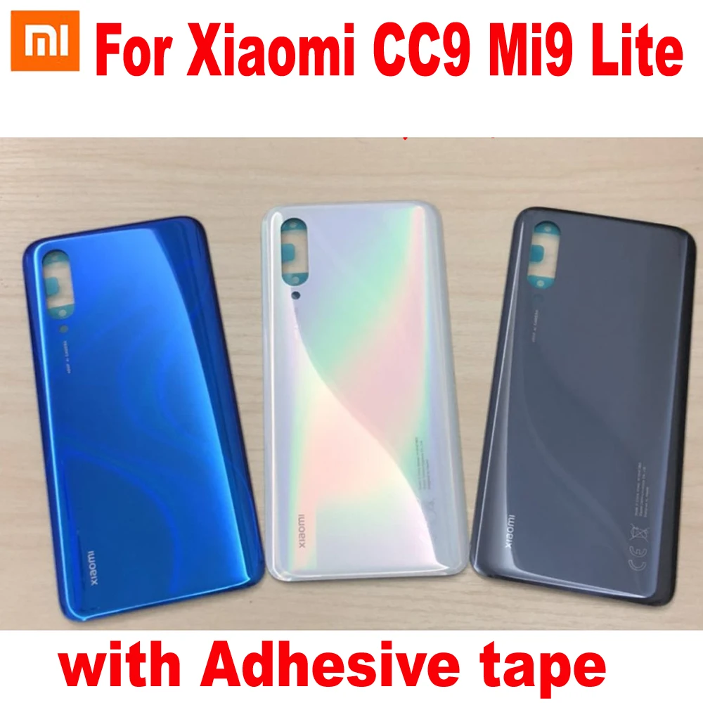 Задняя крышка батарейного отсека для Xiaomi Mi CC9 стеклянная с клейкой лентой|Корпусы